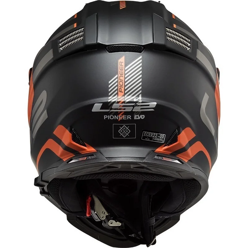 Capacete Ls2 Mx436 Pioneer Evo Adventurer Preto/Laranja